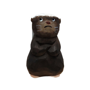 Figura de Madera Tallada a Mano de Mapache de 6cm, Adorno Decorativo para Escritorio de Oficina, Regalo Decorativo - Product Image 5
