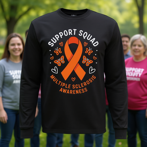 T-shirt a maniche lunghe Support Squad per la sensibilizzazione sulla malattia di sclerosi multipla - Product Image 3