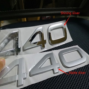 Custom Clear 3D Waterproof Chrome Plastic Custom Self-Adhesive Car Emblems 1-Year Waterproof <b>Vinyl</b> Sticker Decals for Car - Product Image 3