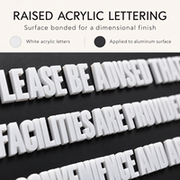 Panneau de signalisation en aluminium sur mesure pour extérieur, panneau d'information pour parking, signalétique autoportante pour hôtel avec lettres en acrylique en relief