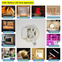 Kits de bandes LED COB USB 5V, contrôle vocal intelligent, guirlandes lumineuses RGB en cuivre, étanches IP33, dimmables, CRI90, éclairage paysager