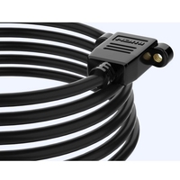 Câble vidéo haute vitesse 90 degrés mâle-femelle 1.4v 2.0v 4K 30Hz/60Hz avec panneau de fixation à vis en PVC pour ordinateur et microphone