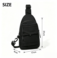 Sac de Poitrine Portable et Imperméable pour Homme, Sac Bandoulière Multifonctionnel Tendance et Décontracté, Sac Banane Léger pour Usage Quotidien