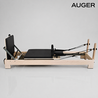 Machine de Pilates Reformer Commerciale en Bois d'Érable avec Plateforme de Saut et Boîte d'Assise pour Studio Professionnel et Salle de Sport