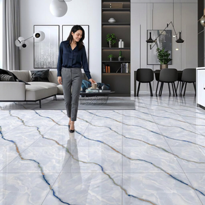 Azulejos de Porcelana con Aspecto de Mármol Aramani Seal, 600x600mm, Brillantes, Diseño Cerámico GVT - Product Image 4