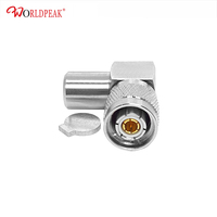 TRIAX TRT TNC macho ángulo recto 90 grados abrazadera enchufe RF conector para cable coaxial Tri TRX316 de alto voltaje