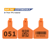 YDES-019 Neue Maßgefertigte Nutztier-Ohrmarken aus TPU-Material mit QR-Code-Druck für Tiermanagement
