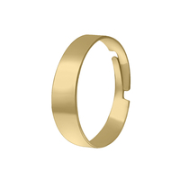 ShuoyeW 3/5MM Bague en acier inoxydable Argent Or Surface sphérique plate Logo de corrosion laser Bague en acier inoxydable de base