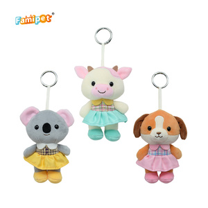 Famipet Fabricant Grossiste Personnalisé Nouveau Design Kawaii <span class=keywords><strong>Animaux</strong></span> en Peluche Porte-clés Pendentif Breloque de Sac à Dos Jouet - Product Image 2