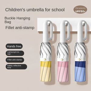 Parapluie pliant automatique anti-UV à boucle anneau dessin animé, promotionnel, anti-rebond, design arrondi sécurisé, cadeau pour enfants et étudiants - Product Image 3