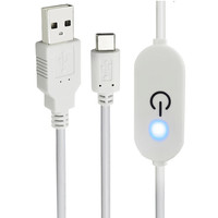 Câble de commutation USB vers USB C avec gradateur Contrôleur d'alimentation USB a mâle vers C mâle Veste en PVC pour téléphone portable Câble de commutation Type-C