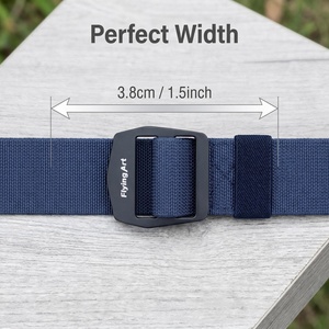 Accesorios de <span class=keywords><strong>ropa</strong></span> Jeans de <span class=keywords><strong>hombre</strong></span> Lona tejida Poliéster Cinturón elástico ajustable 3,8 cm de ancho Cinturón de nailon personalizado para exteriores - Product Image 3