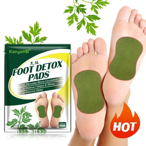 Tren Baru HOT Foot Detox Pads Natural Herbal Wormwood Racun Pembersihan Perekat Patch Plester Memperbaiki Tidur Kaki Stiker - Product Image 6