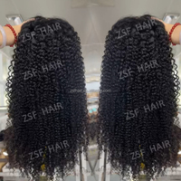 Perruques en cheveux naturels bouclés crépus 13x6 HD transparentes avec dentelle frontale, sans colle, pré-épilées, densité 250%, pour femmes noires - Vente en gros