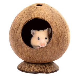 Round Coconut Shell Dog <b>Cat</b> Bed Breathable Solid Eco-Friendly Indoor Pet <b>Cage</b> Classic Style - Product Image 1