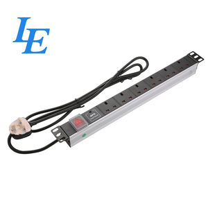 Regleta de Distribución de Energía (PDU) de 6 Tomas con Interruptor, 13A 220V, Carcasa de Metal y Acero Resistente, Certificación CE - Product Image 1