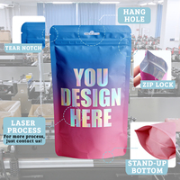 Sacs refermables en plastique réutilisables imprimés sur mesure, sachets debout, 3,5, refermables, étanches aux odeurs, sacs en mylar