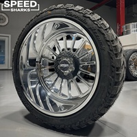Jantes en aluminium forgé 24x12 26x14 28x14 8x165.1 8x6.5 pour Dodge Ram 3500 pour Chevrolet Silverado 2500 Chrome personnalisé