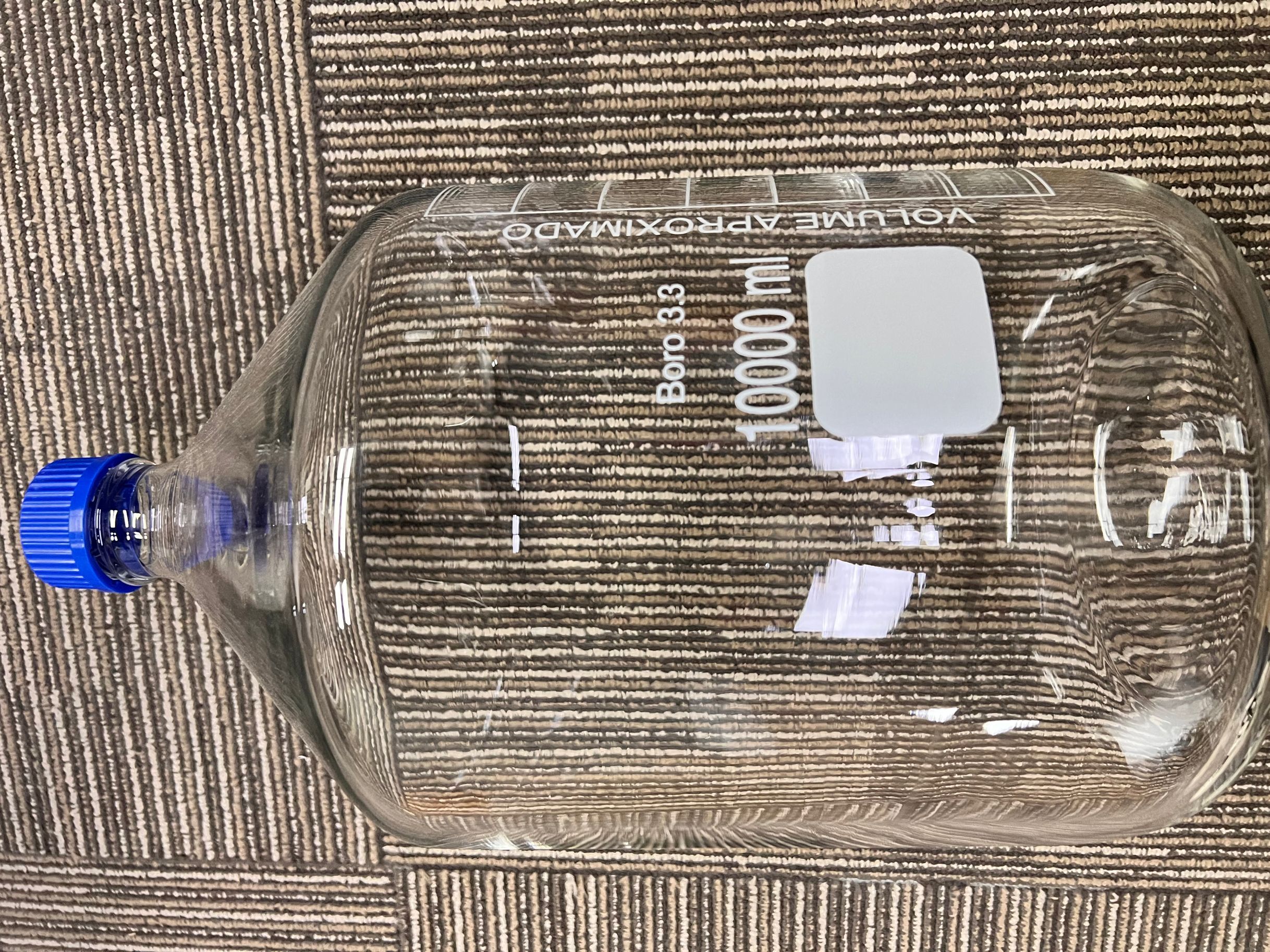 2000ml Lab Glass Reagent Bottle With Screw Cap - 2L Borosilicate Flask With 1800ml Graduation