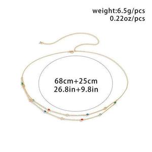 Corrente de Corpo Casual Shelly Summer Beach Sexy Claw <span class=keywords><strong>Chain</strong></span> Ruby <span class=keywords><strong>Gold</strong></span>, Corrente de Cintura, Moda de Rua, Corrente de Barriga Retrô - Product Image 5