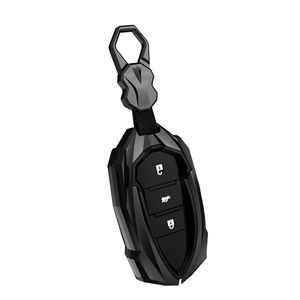 Elegante e funzionale portachiavi auto telecomando in pelle nera