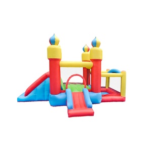 <span class=keywords><strong>Petit</strong></span> château sautant d'air gonflable commercial en nylon de videur avec le <span class=keywords><strong>ballon</strong></span> de videur de thème de glissière - Product Image 2