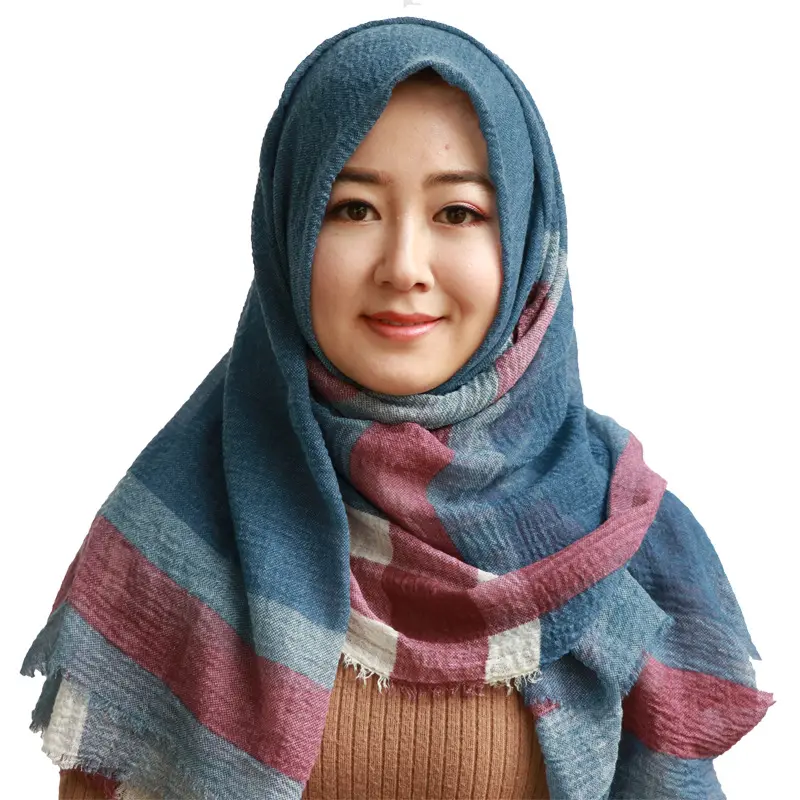 Jilbab Syal Katun Turban Muslim Gaya Baru, Jilbab Syal Cantik 90*180Cm