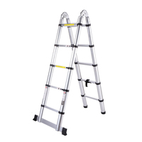 Offre Spéciale – Échelle Télescopique Industrielle Multi-Usages en Aluminium Lidl de 5 m (16,5 pi) – Escabeau Pliant Rétractable – Capacité 375 lb