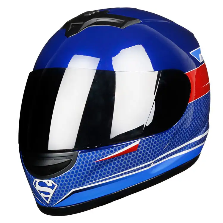 Dot helm sepeda motor Modular, pelindung kepala penuh Visor ganda Flip Up