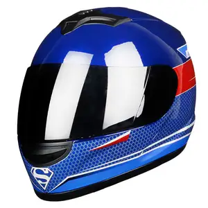 Dot Modular xe máy màu xanh răng Mũ bảo hiểm đầy đủ mặt kép Visor lật lên Moto Mũ bảo hiểm Predator full mặt Mũ bảo hiểm