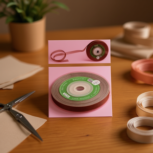 Nastro in garza ILAN 0,6 cm 35Y colore caffè per lavori artigianali - Product Image 3