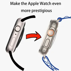Étui métallique 2-en-1 à couverture intégrale + <span class=keywords><strong>film</strong></span> en verre trempé pour montre 46mm/45mm/44mm/42mm/41mm/40mm – Transformez votre montre en Ultra - Product Image 3