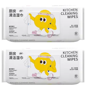Custom Milieuvriendelijk Nat Object Oppervlak Reiniging Doekjes Keuken Doekjes Schoonmaakdoekjes Voor Keuken Antibacteriële