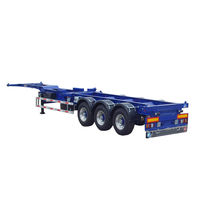 Semi-remorque châssis porte-conteneurs squelette 3 essieux 40 pieds 20 pieds pour tracteur, prix usine, vente chaude