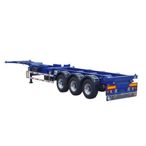 Semi-remorque châssis porte-conteneurs squelette 3 essieux 40 pieds 20 pieds pour tracteur, prix usine, vente chaude - Product Image 2