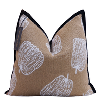 Housse de coussin carrée en coton vert de luxe avec motif ondulé abstrait, de haute qualité, style doux, décoration d'intérieur