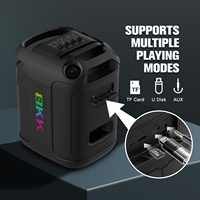 BKK 40W IPX4 Enceinte portable de karaoké pour l'extérieur avec microphone intégré, LED RGB, charge rapide, alimentée par batterie