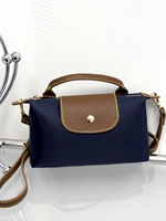 Nouveau sac bandoulière femme à empiècements contrastés, sac à main carré polyvalent pour le quotidien, style simple et décontracté