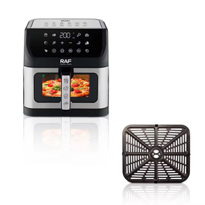 Friteuse à air multifonctionnelle 10L à écran tactile en acier inoxydable, grande capacité, facile à utiliser, visible, pour cuire et griller - Product Image 3