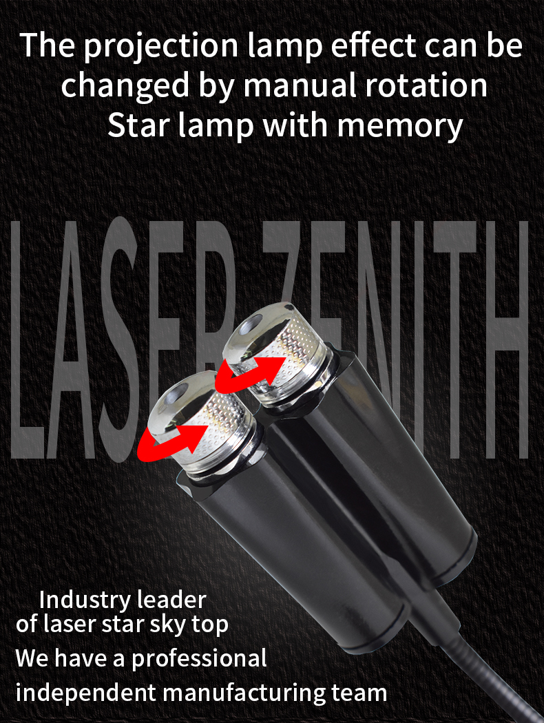 Car USB Led Starry Sky Projector Lamp Accessories Interior Decorative Car Roof Top Ceiling Star Light