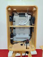 Cabina de Fotos DSLR Retro de Madera Maciza con Pantalla Táctil de 18.5 Pulgadas, Juego Completo con Soporte para Impresora, Cámara e Impresora, con Estuche de Transporte