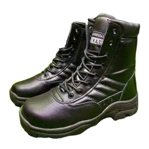 TSB09 Winter <b>Working</b> Outdoor Duty Men All in <b>Leather</b> Tactical <b>Boots</b> with Ventilation Holes at Both Sides with Side Zip - Product Image 2