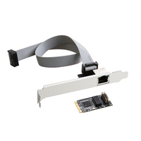 Adaptador de tarjeta de red Lan, dispositivo M.2 (b-key y m-key) a un solo puerto de 10/100/1000M, Gigabit, Ethernet, PCI Express