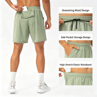 Shorts de sport personnalisables Yutuo pour hommes, au-dessus du genou, avec poche arrière zippée pour téléphone, respirants et à séchage rapide