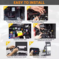 Panneau de commande 4x4 à 6 interrupteurs, boîtier de fusibles et relais, avec bouton de commande RGB 12V à gradation automatique, pour voiture de course, camion, camping-car, tout-terrain, Jeep