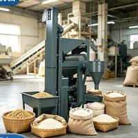Machine à décortiquer le riz à haute capacité 1000 kg/h, décortiqueuse automatique de paddy, machine à riz à usage commercial pour usine de traitement du riz
