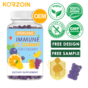 OEW Marque Privée Vitamines Gommeuses Végétaliennes à la Vitamine C, Compléments Immunitaires pour Enfants avec Zinc et Sureau - Product Image 1