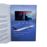 Livre vidéo Lcd vierge A5 7 pouces Cartes de brochures vidéo Carte de voeux vidéo Album Mailer pour invitations