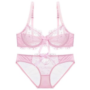 Wholesale Women's Lace Bra and Panty <b>Set</b> 2 Piece See Through <b>Sexy</b> Bra <b>Set</b> French Intimates Comfortable Plus Size Lingerie <b>Set</b> - Product Image 4