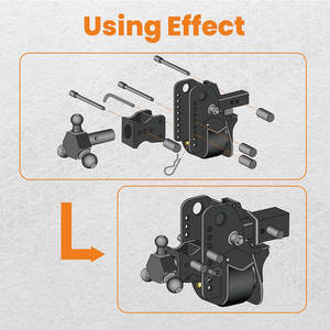 Ambull Factory En gros Combo de récepteurs d'attelage de remorque avec support de boule de 1-7/8 ", 2 " et 2-5/16 " et attelage de remorque à <span class=keywords><strong>suspension</strong></span> pneumatique - Product Image 3